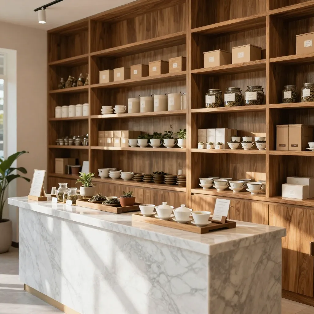 Elegant tea gift set presentation