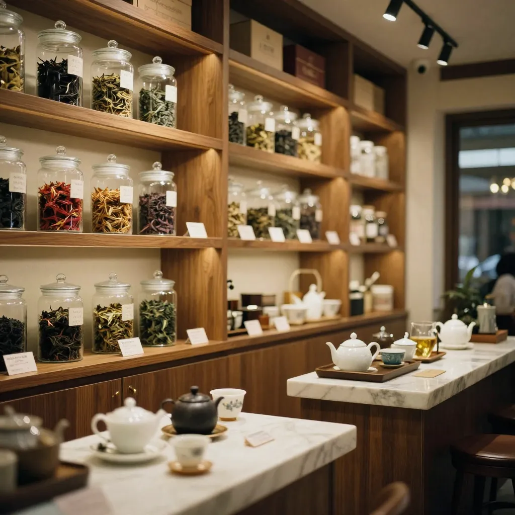 Curated tea collection display