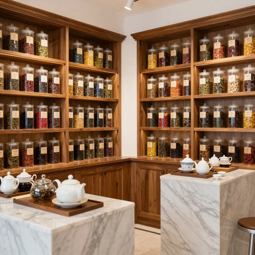 Tea blending tools and ingredients