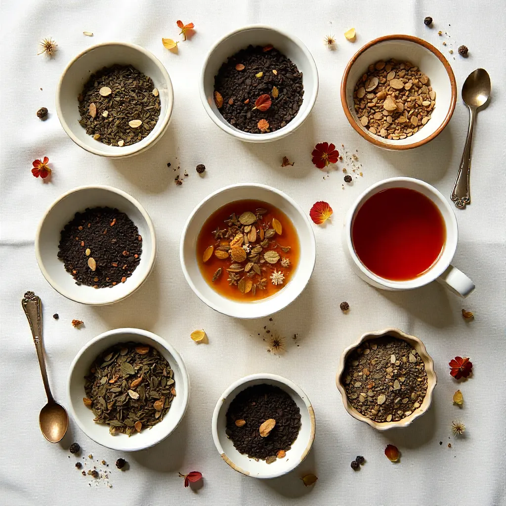 Tea subscription box with various blends